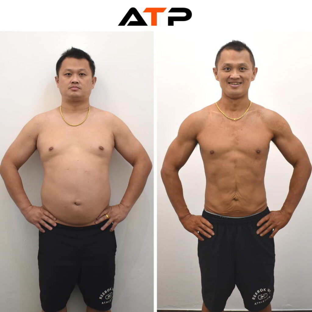 Billy Before and After getting in shape at ATP Personal Training