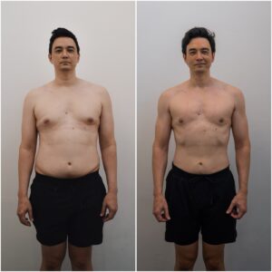 Jay Jenkins before and after his first transformation with ATP Personal Training
