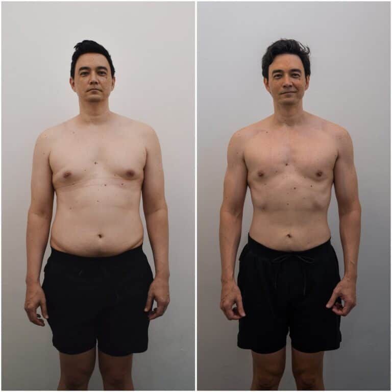 Jay Jenkins before and after his first transformation with ATP Personal Training