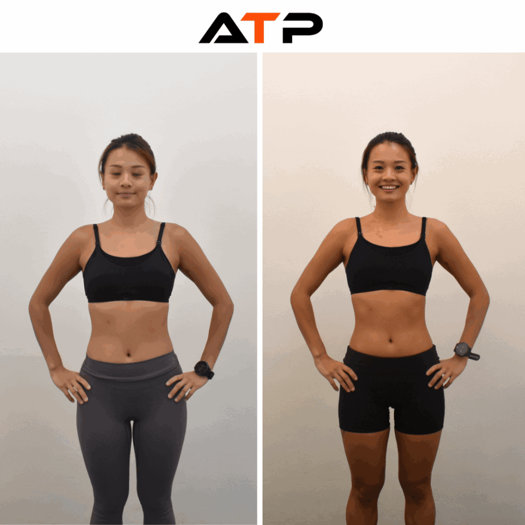 Joey before and after transformation at ATP Personal Training Singapore