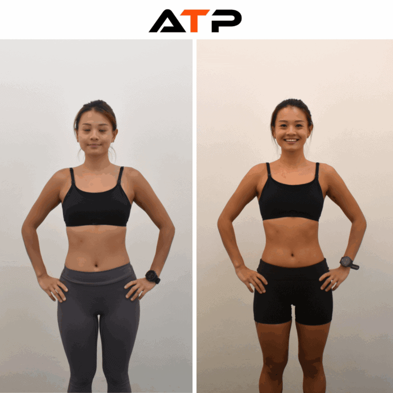 Joey before and after transformation at ATP Personal Training Singapore