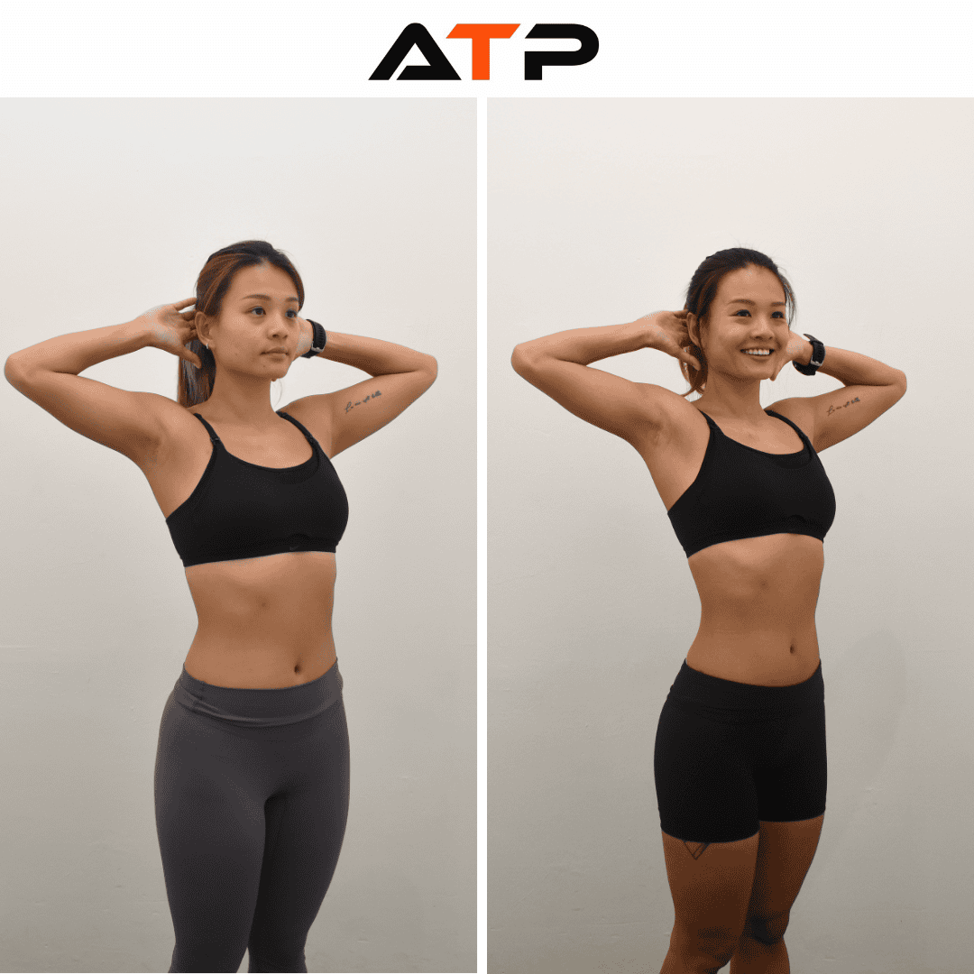 Joey before and after transformation, second angle, at ATP Personal Training Singapore