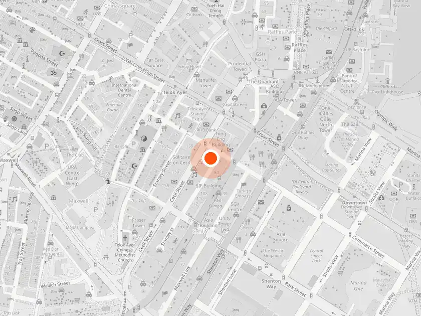 Map of ATP Personal Training at The Octagon, 105 Cecil Street, Singapore