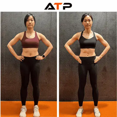 Cheryl before and after, ATP Personal Training