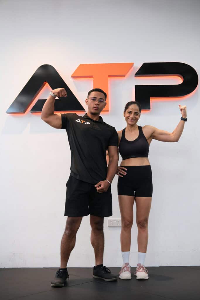 Deep with her coach Danial at ATP Personal Training Singapore